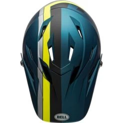 Casque Bell Sanction Bleu/Jaune Fluo -Magasin De Vélos casque bell sanction bleu jaune fluo 4